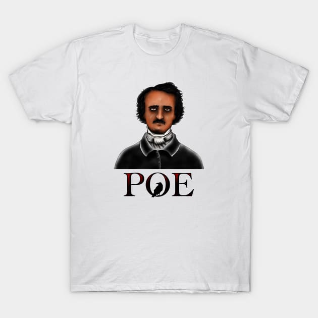 HomeSchoolTattoo Edgar Allan Poe T-Shirt by HomeSchoolTattoo